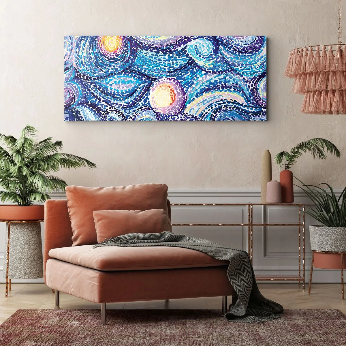 Impression sur toile - Image sur toile - D'après un tableau de van Gogh - 90x30 cm