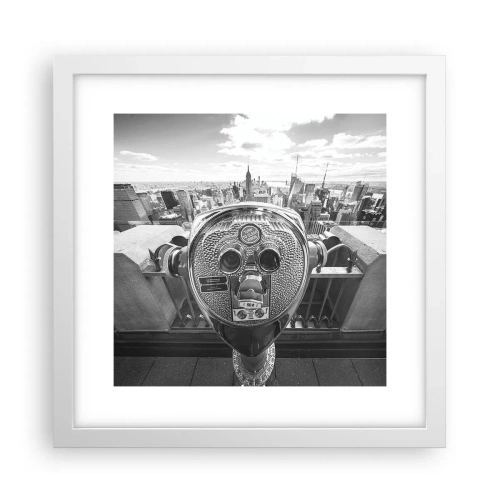 Affiche dans un cadre blanc - Poster - Ville sur les villes - 30x30 cm