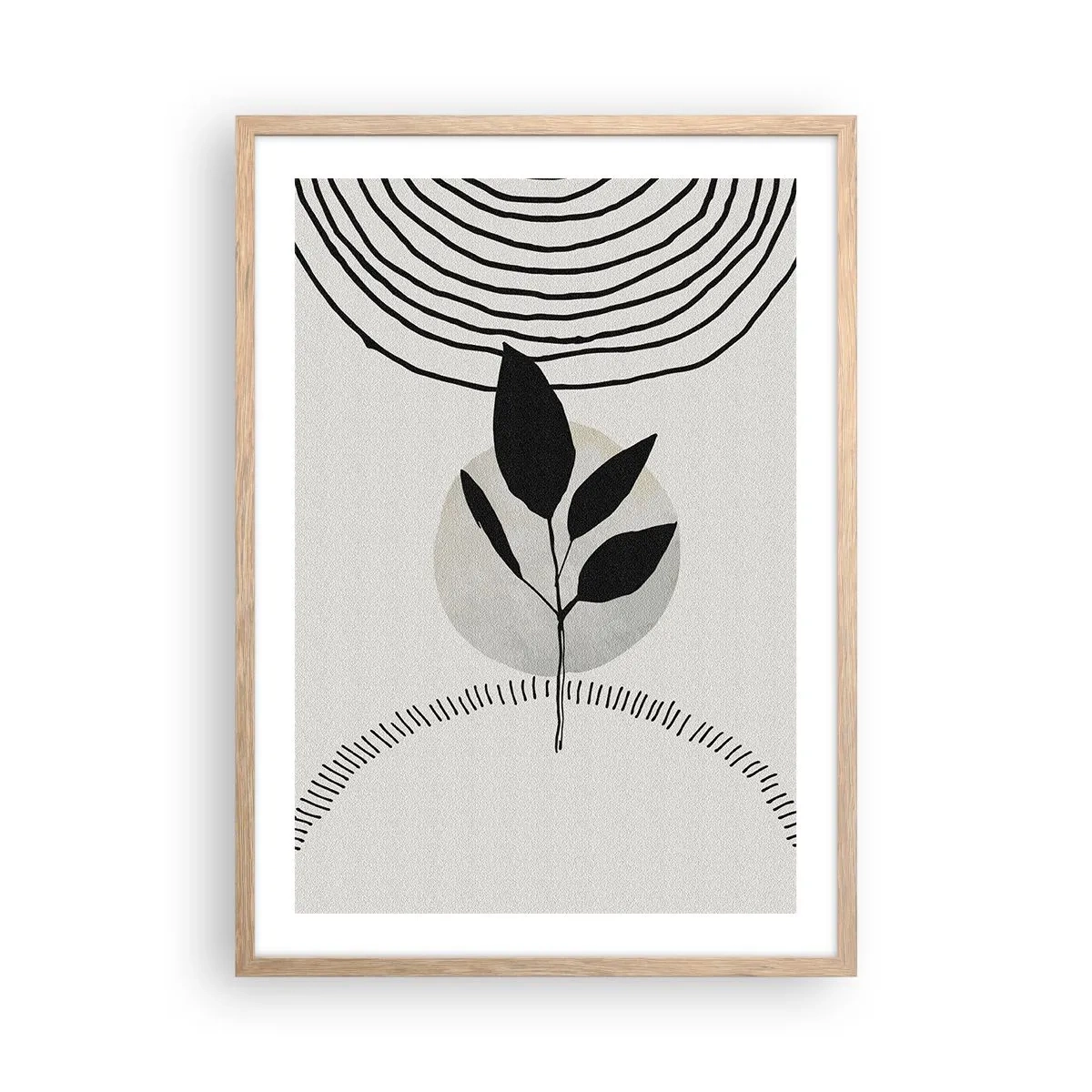 Affiche dans un chêne clair - Poster - Composition : rituels de la nature - 50x70 cm
