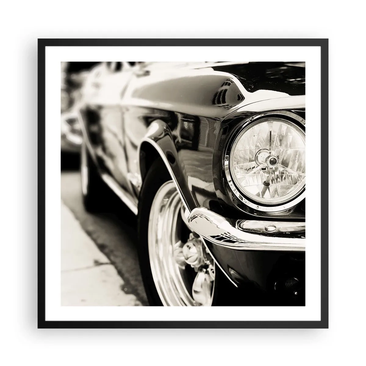 Affiche dans un cadre noir - Poster - Brillance permanente - 60x60 cm