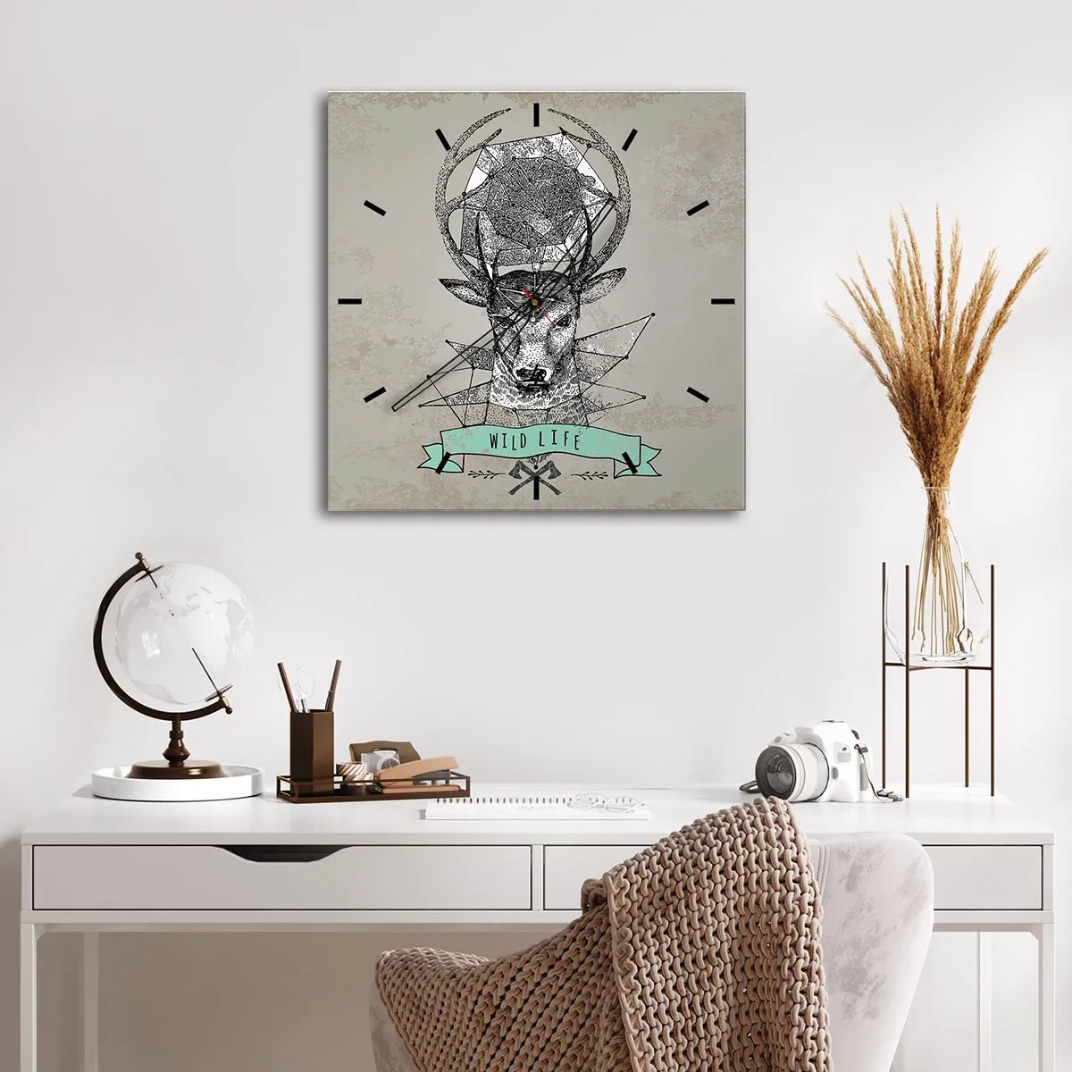 Horloge murale - Pendule murale - Voir St. Hubertus - 40x40 cm