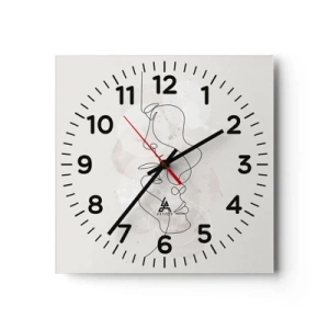 Horloge murale - Pendule murale - Emmêlé dans une étreinte - 30x30 cm