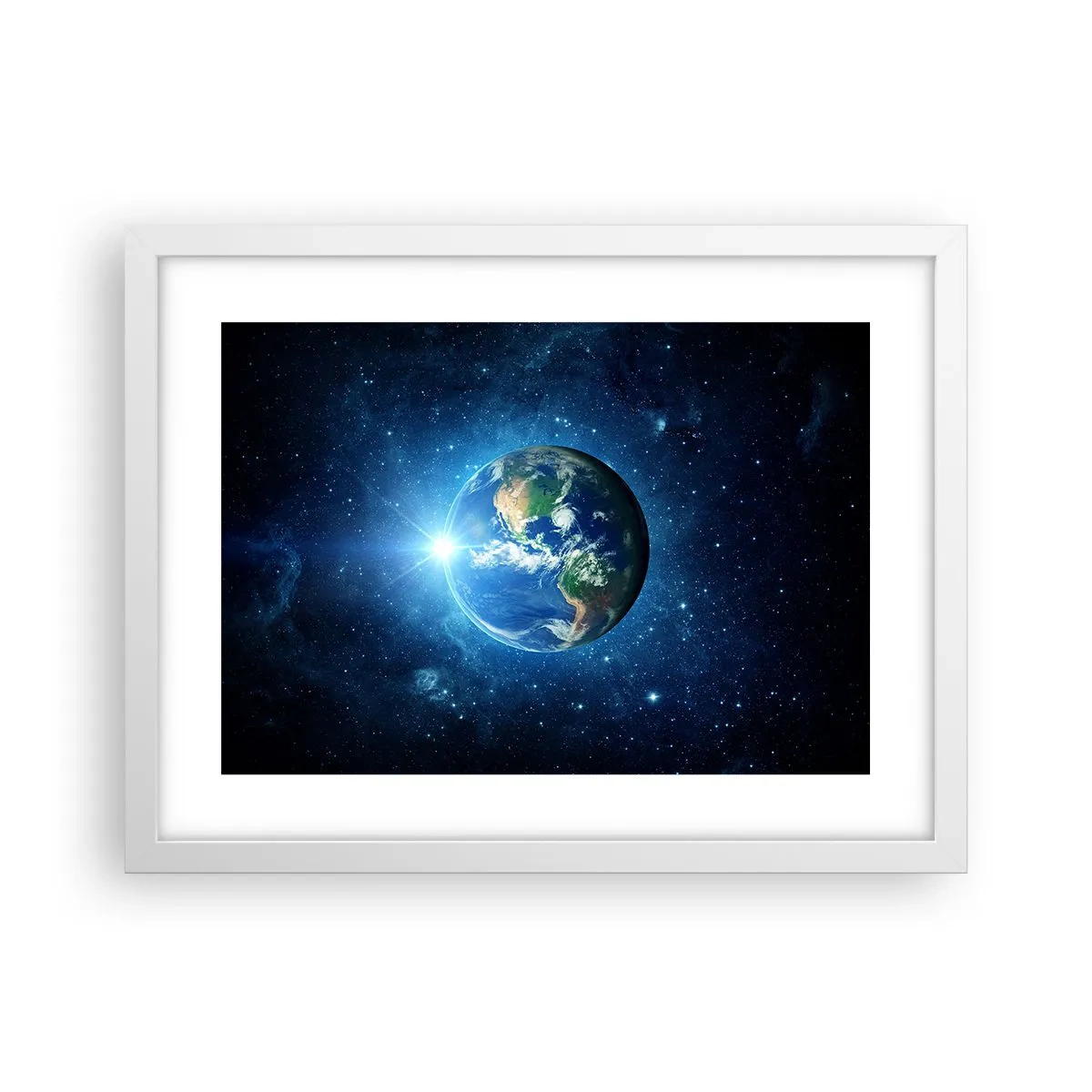 Affiche dans un cadre blanc - Poster - Nous sommes au paradis - 40x30 cm