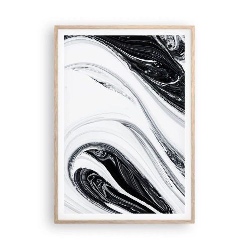 Affiche dans un chêne clair - Poster - Une combinaison d'opposés - 70x100 cm