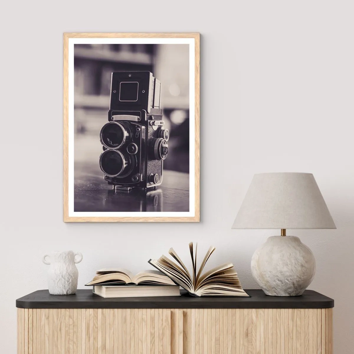 Affiche dans un chêne clair - Poster - La magie de la photographie ancienne - 50x70 cm