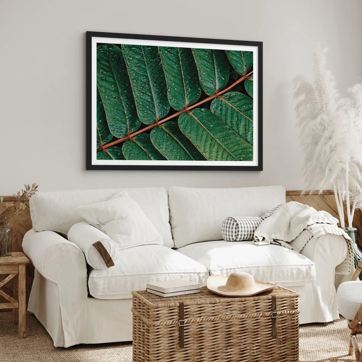 Affiche dans un cadre noir - Poster - Au rythme de la verdure - 40x30 cm