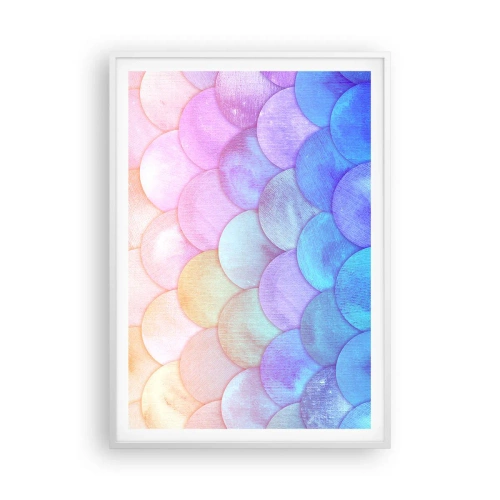 Affiche dans un cadre blanc - Poster - Écailles de perles - 70x100 cm