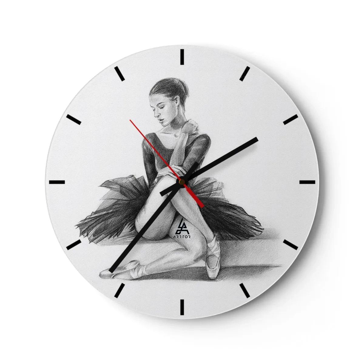 Horloge murale - Pendule murale - Envoutée par la danse - 40x40 cm