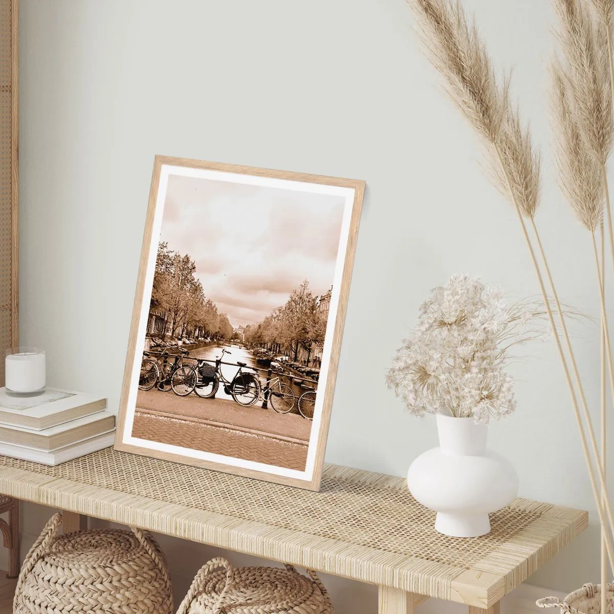 Affiche dans un chêne clair - Poster - Ambiance hollandaise - 30x40 cm