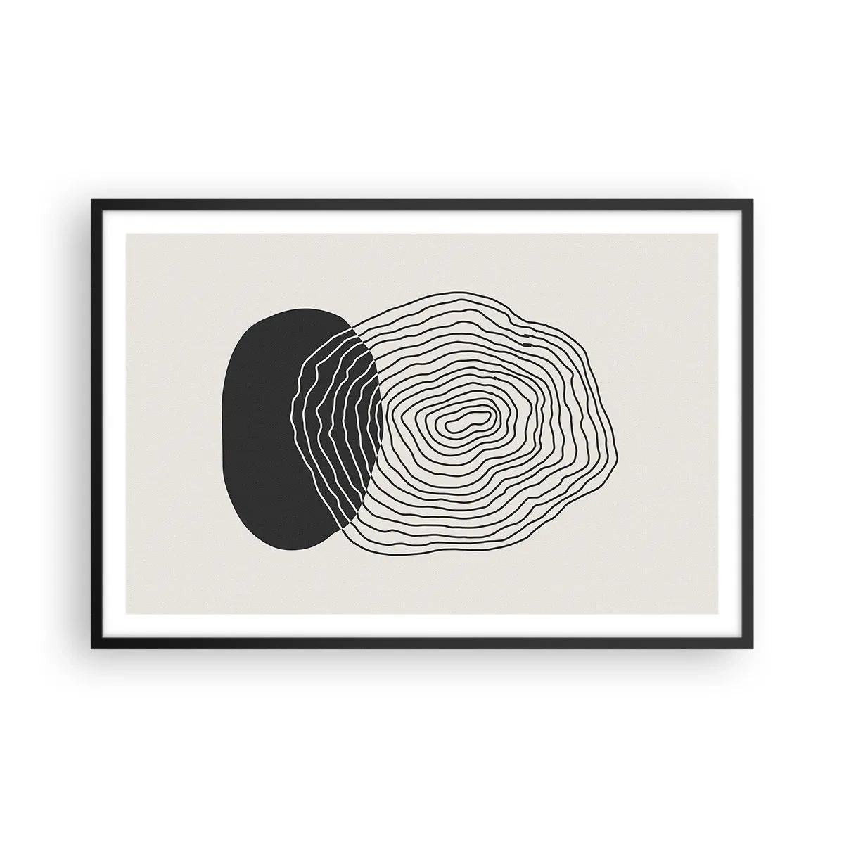 Affiche dans un cadre noir - Poster - Durabilité et oscillation - 91x61 cm