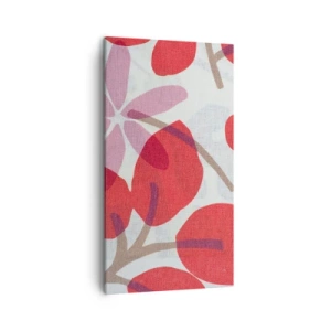 Impression sur toile - Image sur toile - Composition florale dans les roses - 45x80 cm