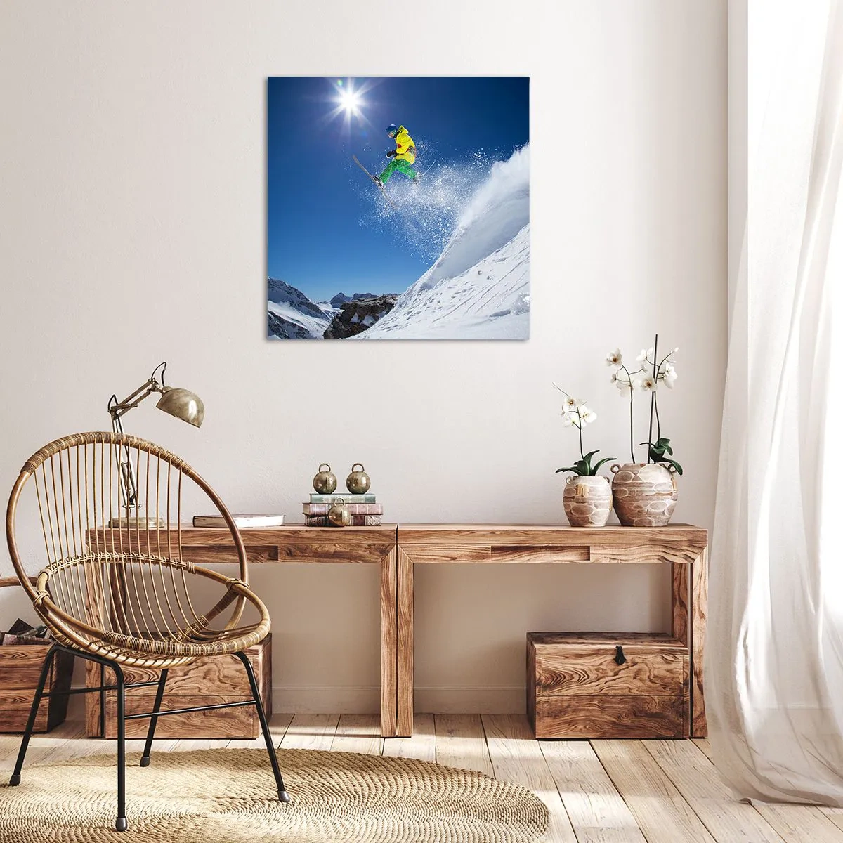 Impression sur toile - Image sur toile - Danse avec les montagnes - 40x40 cm