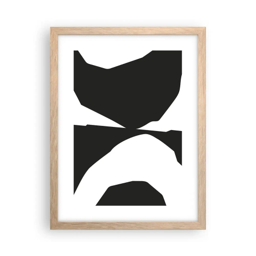 Affiche dans un chêne clair - Poster - Positif négatif - 30x40 cm