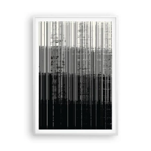 Affiche dans un cadre blanc - Poster - Ondes et vibrations - 70x100 cm