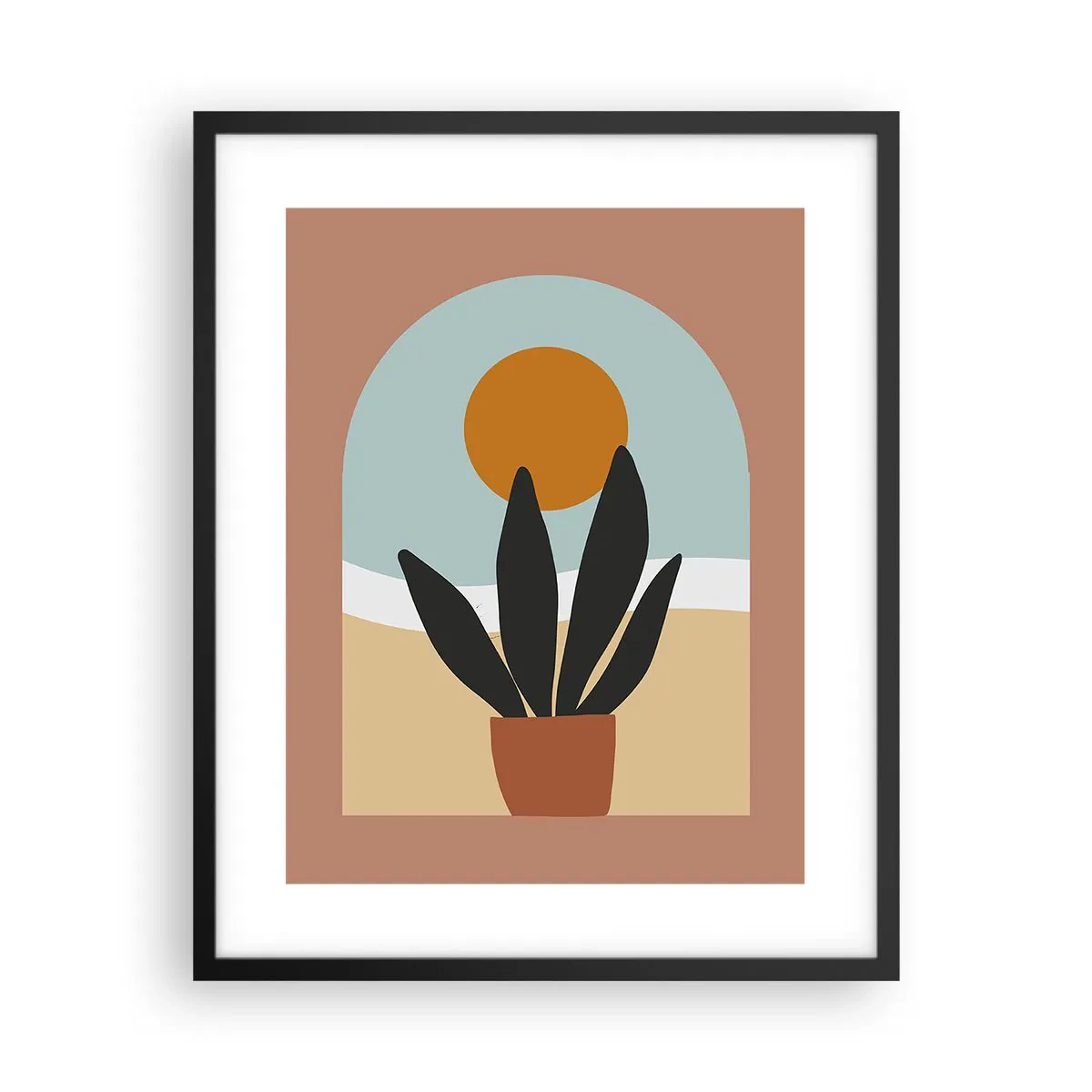Affiche dans un cadre noir - Poster - Petits bonheurs - 40x50 cm
