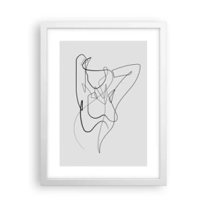 Affiche dans un cadre blanc - Poster - Vraiment, tu es comme ça... - 30x40 cm