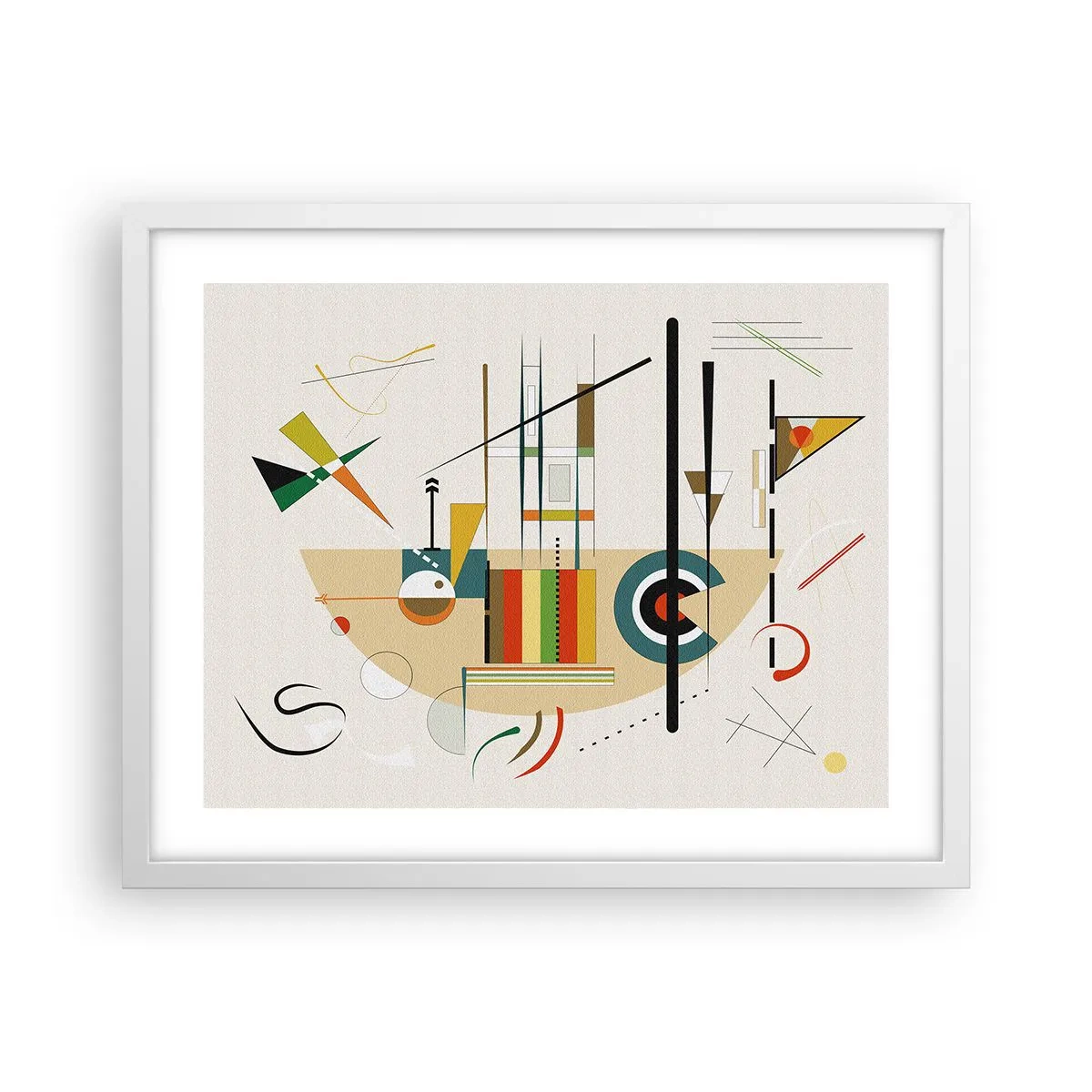 Affiche dans un cadre blanc - Poster - Et le monde s’amuse - 50x40 cm