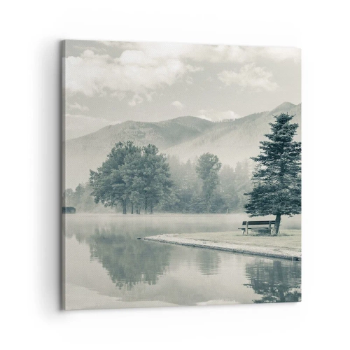 Impression sur toile - Image sur toile - Le lac dort encore - 60x60 cm