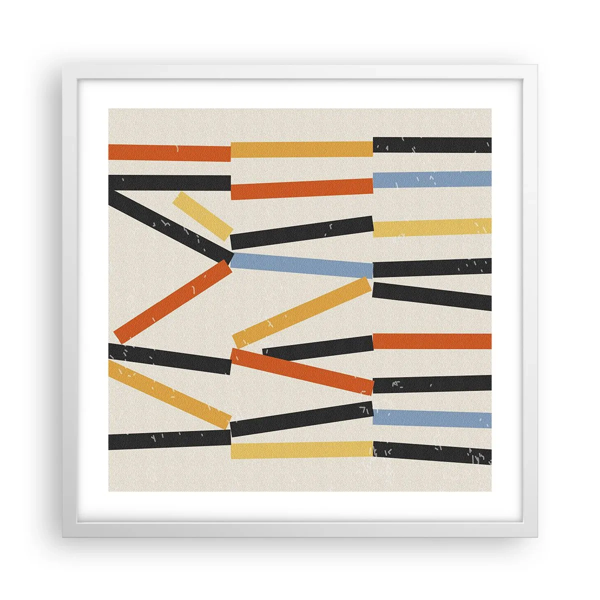 Affiche dans un cadre blanc - Poster - Composition de niveaux - 50x50 cm