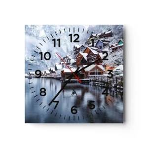 Horloge murale - Pendule murale - En décoration hivernale - 40x40 cm