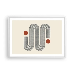 Affiche dans un cadre blanc - Poster - Du début à la fin - 70x50 cm