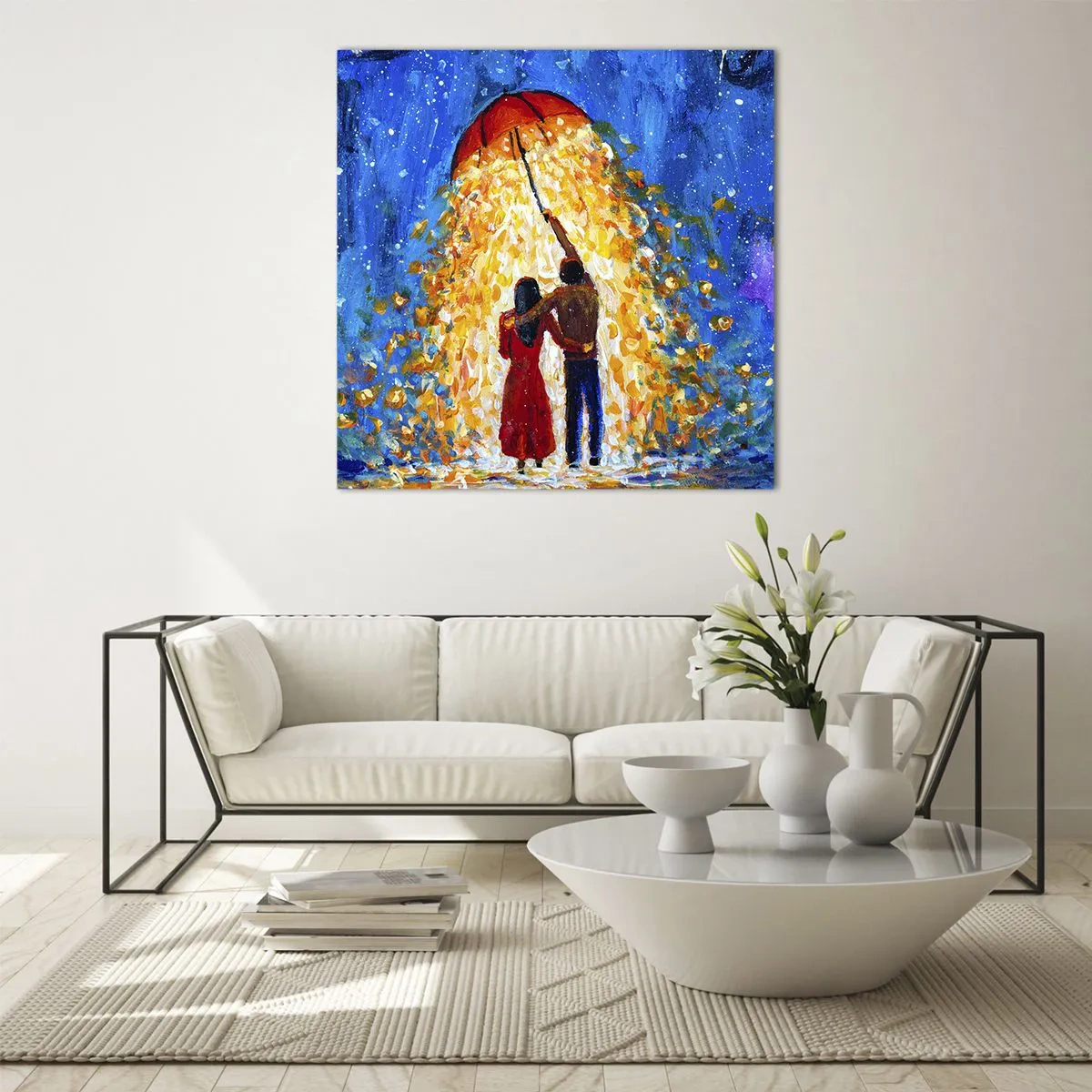 Impression sur verre - Image sur verre - La magie d'une soirée pluvieuse ? - 40x40 cm