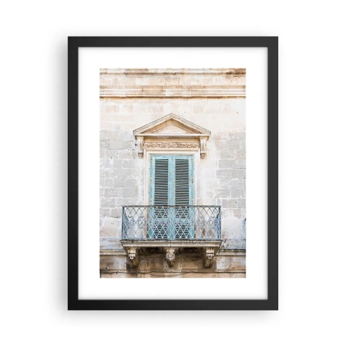 Affiche dans un cadre noir - Poster - Le charme unique de l'Italie - 30x40 cm
