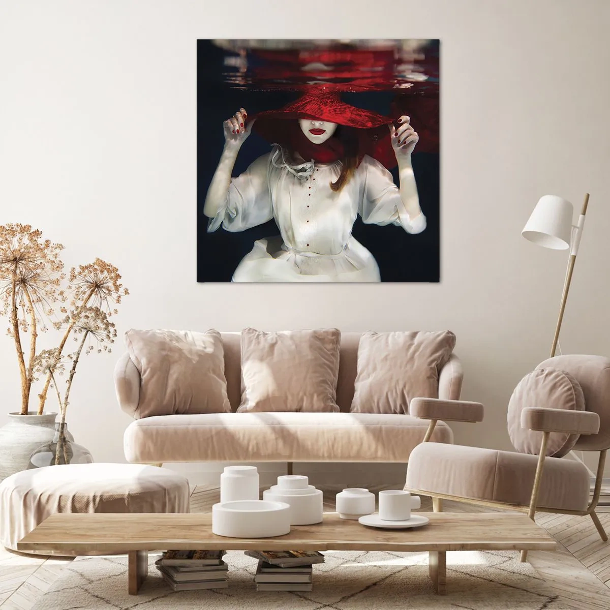 Impression sur toile - Image sur toile - Femme mystérieuse - 70x70 cm