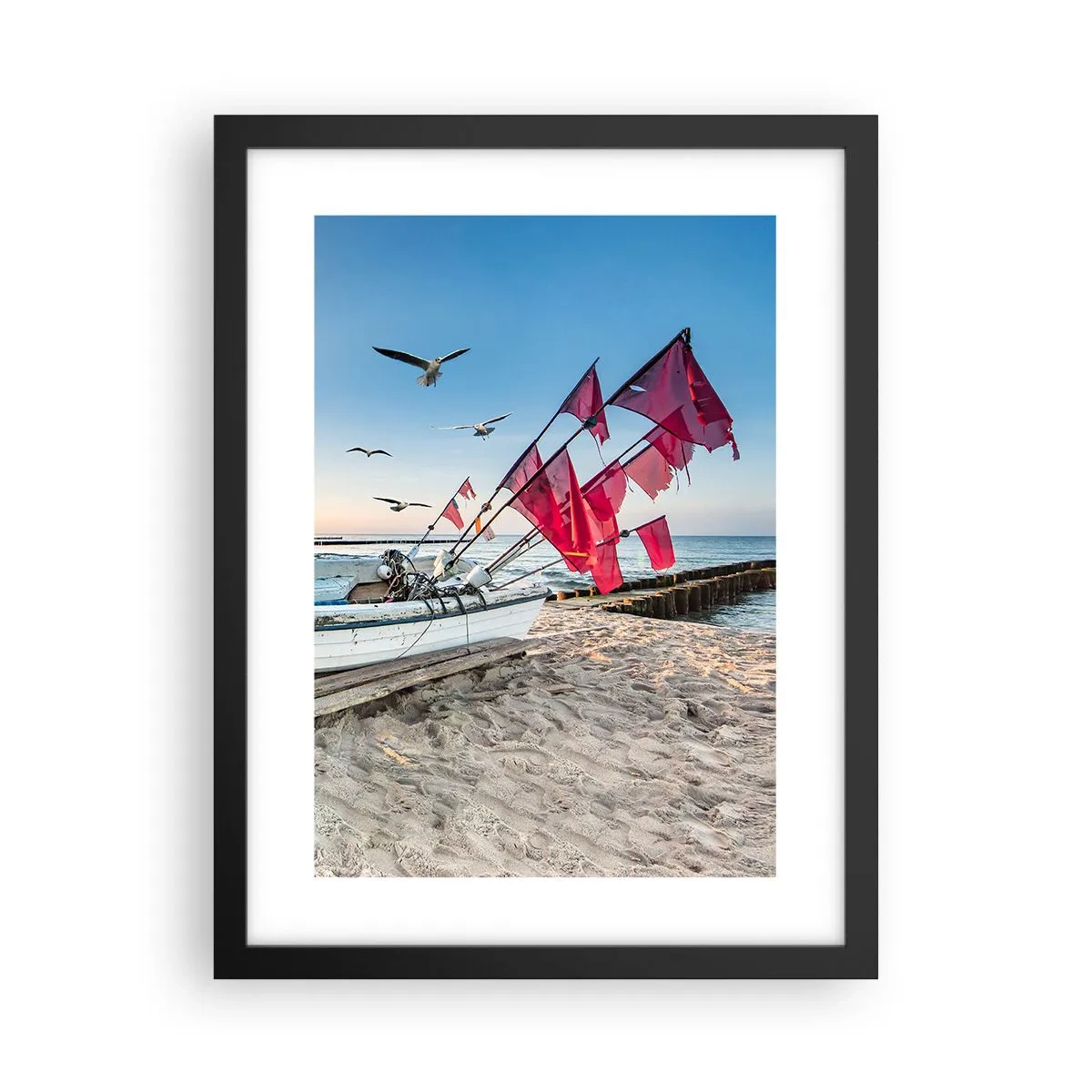 Affiche dans un cadre noir - Poster - Repos mérité - 30x40 cm