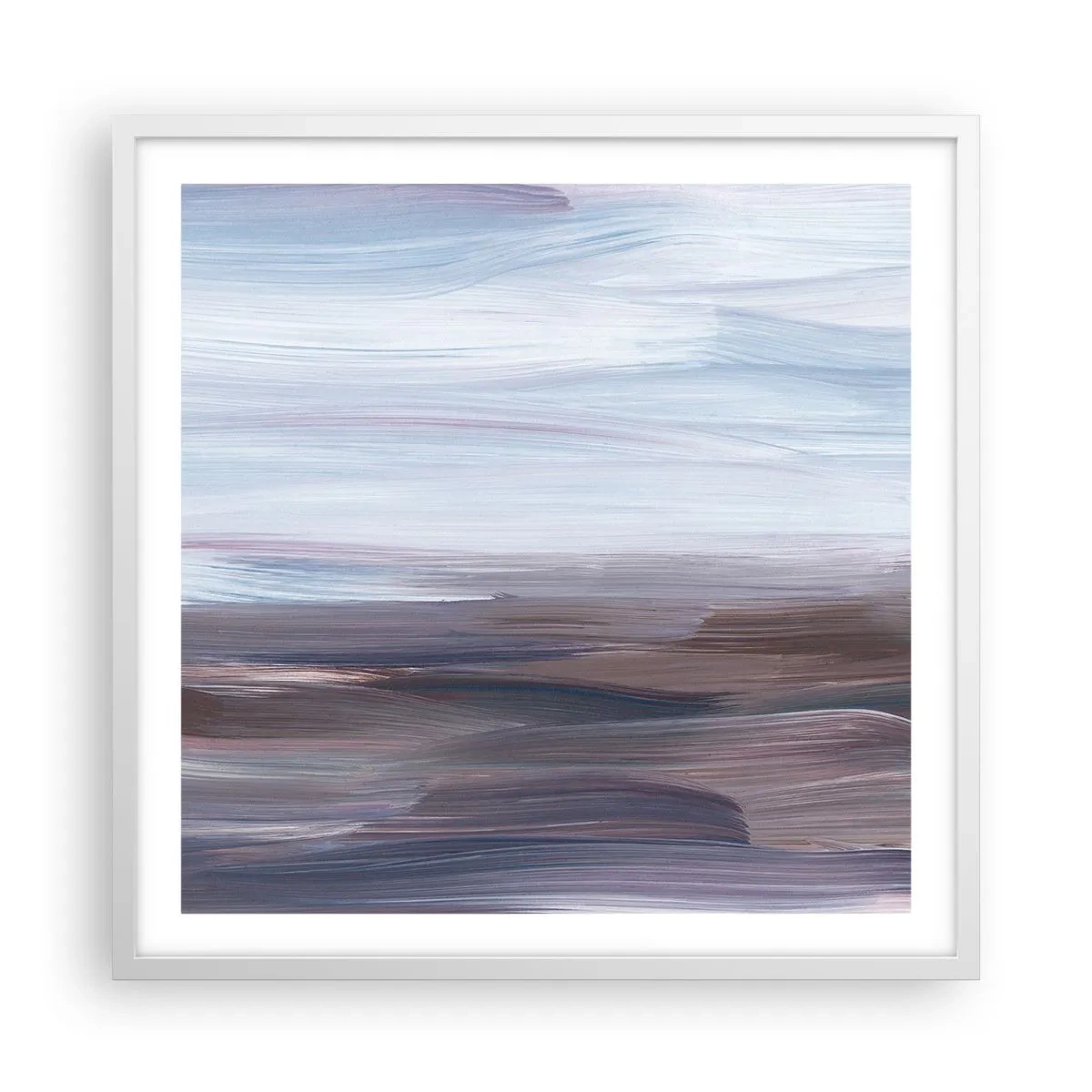 Affiche dans un cadre blanc - Poster - Éléments : eau - 60x60 cm