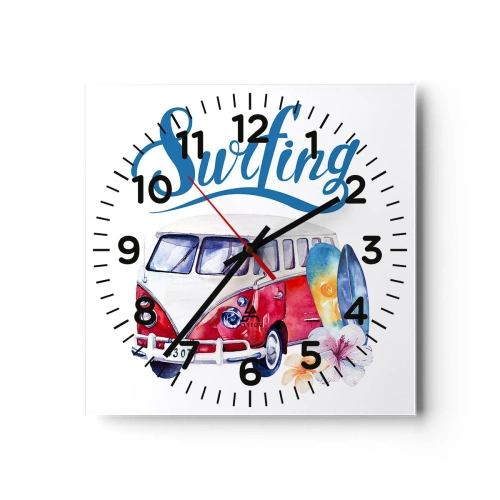 Horloge murale - Pendule murale - Concombre - un classique pour un surfeur - 30x30 cm