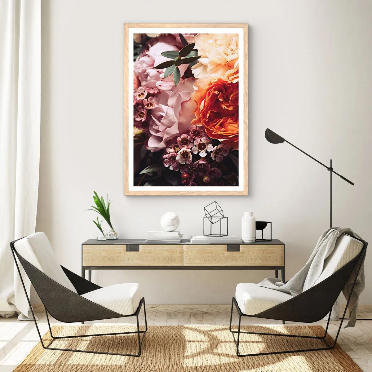 Affiche dans un chêne clair - Poster - Enveloppé de beauté - 61x91 cm