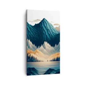 Impression sur toile - Image sur toile - Paysage de montagne parfait - 45x80 cm