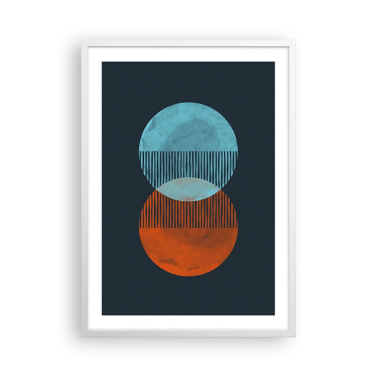 Affiche dans un cadre blanc - Poster - Fantaisie astronomique - 50x70 cm