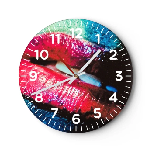 Horloge murale - Pendule murale - Sensuel et dérangeant - 40x40 cm