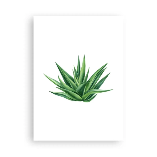 Affiche - Poster - Illustration minimaliste d'une plante verte - 50x70cm - Vert – force – vie - Décoration murale moderne pour le salon et la chambre ARTTOR