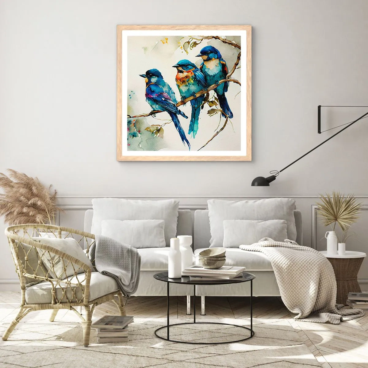 Affiche dans un chêne clair - Poster - A-t-il été offensé ? - 30x30 cm