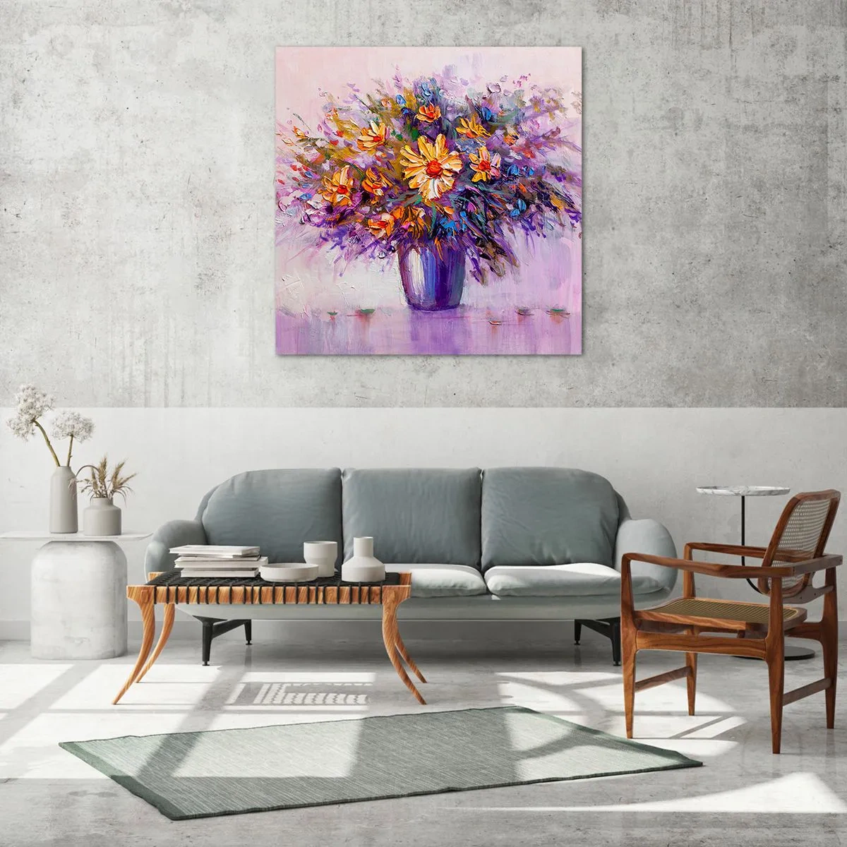 Impression sur verre - Image sur verre - Ça sent bon, ça a l'air doux - 70x70 cm