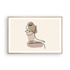 Affiche dans un chêne clair - Poster - Une certaine ligne de beauté - 91x61 cm
