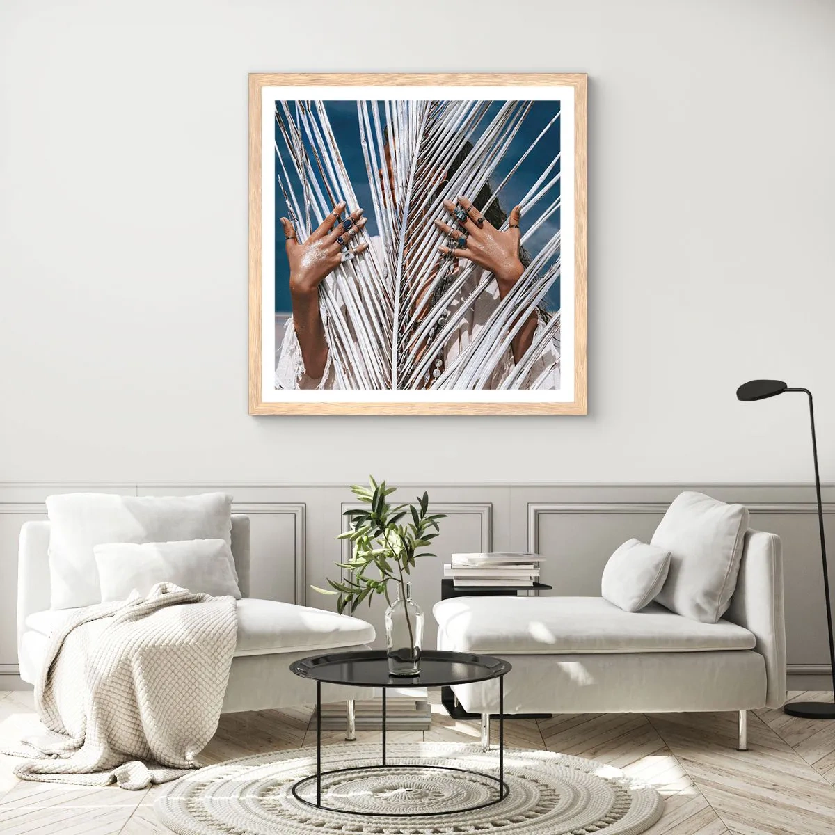 Affiche dans un chêne clair - Poster - Fille de chaman ? - 30x30 cm