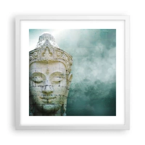 Affiche dans un cadre blanc - Poster - A la recherche de la lumière - 40x40 cm