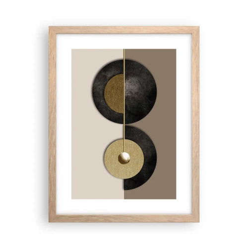Affiche dans un chêne clair - Poster - Variations autour du cercle - 30x40 cm