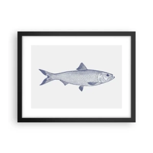 Affiche dans un cadre noir - Poster - Salutations des mers du nord - 40x30 cm