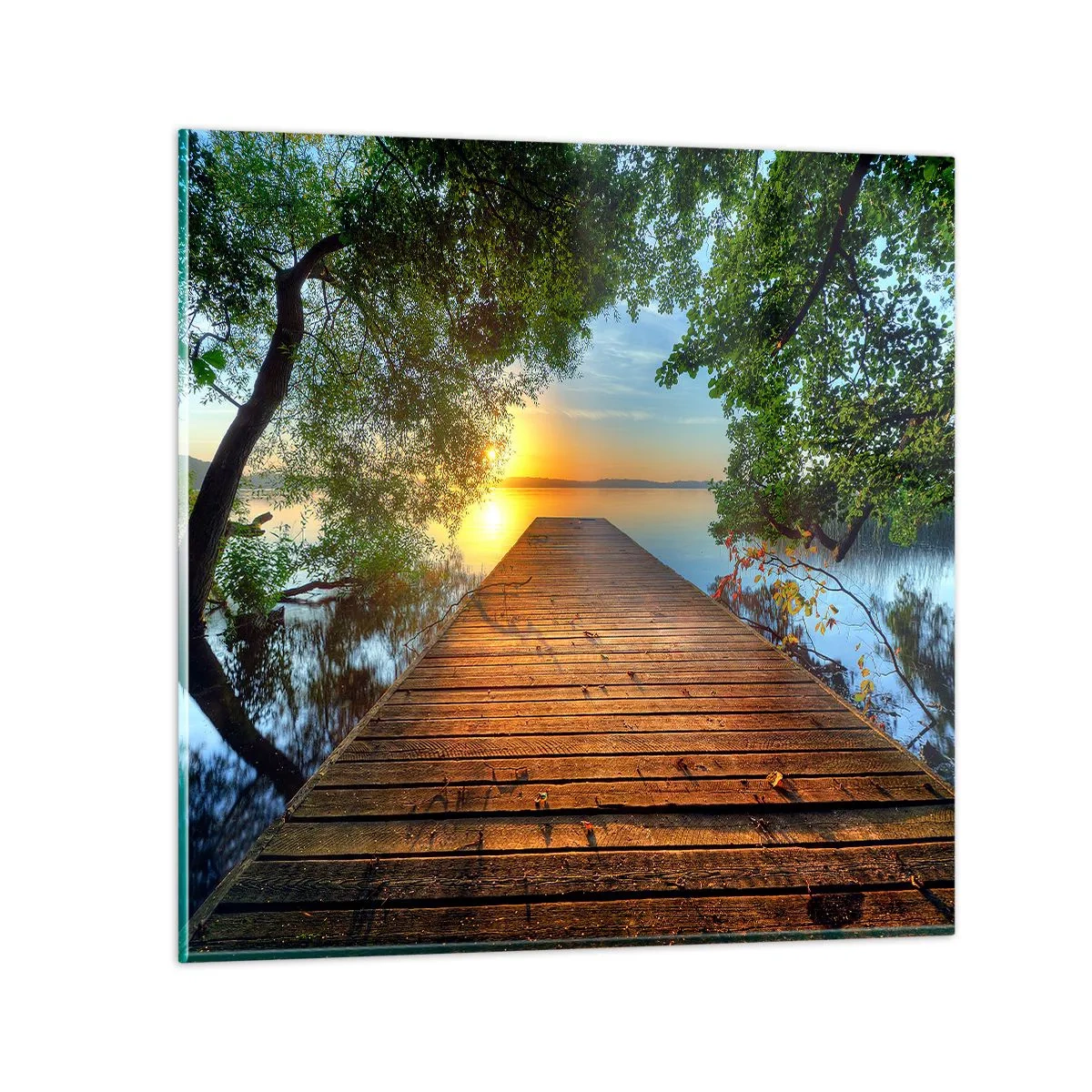 Impression sur verre - Image sur verre - Prenez votre temps, asseyez-vous - 30x30 cm