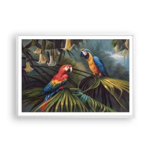 Affiche dans un cadre blanc - Poster - Romantisme dans les tropiques - 100x70 cm