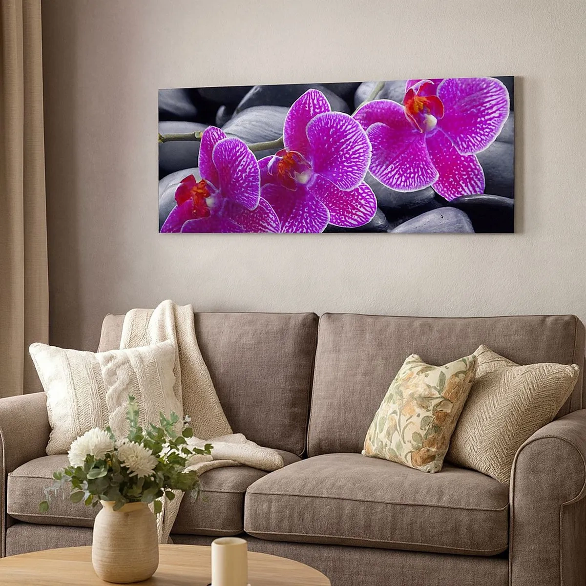 Impression sur toile - Image sur toile - Les pierres brillaient de joie - 100x40 cm