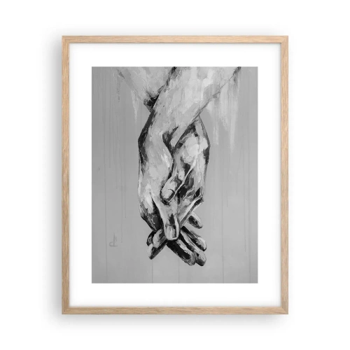 Affiche dans un chêne clair - Poster - Début... - 40x50 cm