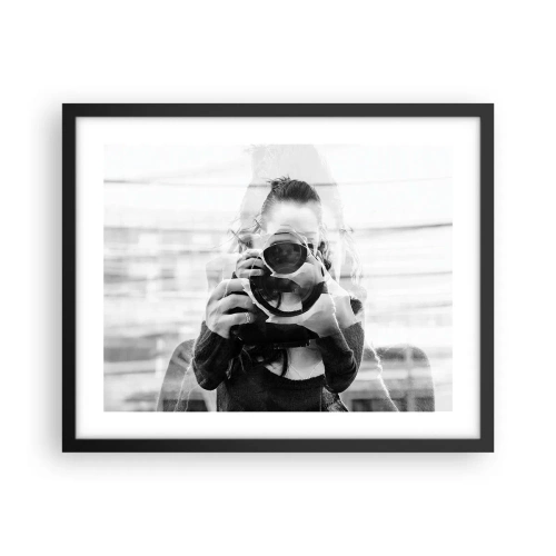 Affiche dans un cadre noir - Poster - Créateur et matériel - 50x40 cm
