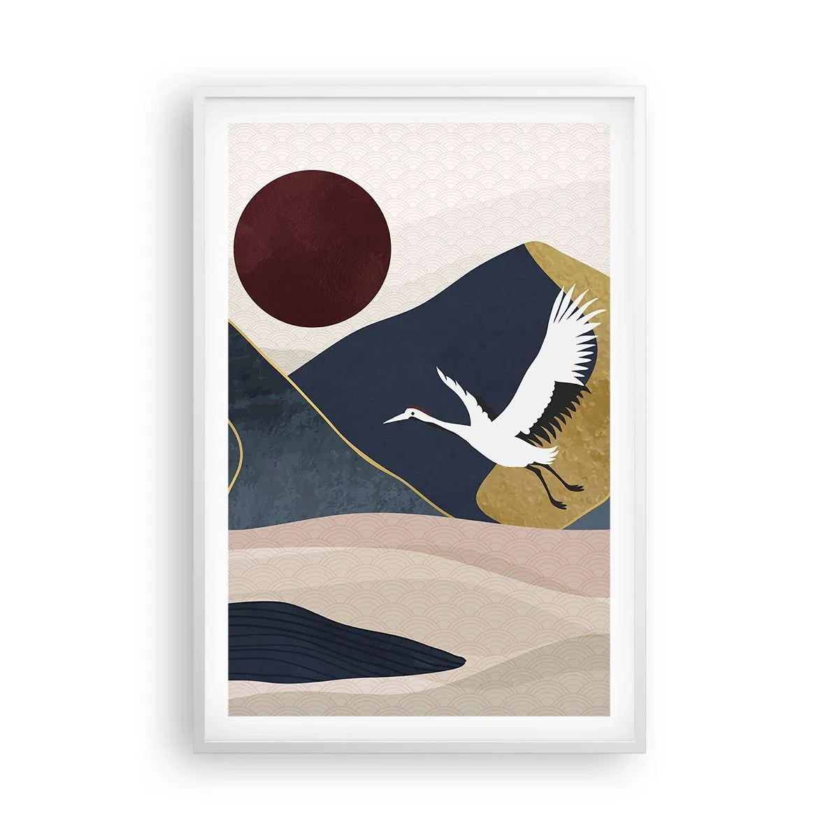 Affiche dans un cadre blanc - Poster - Encore une fois, la journée s'est ÉCOULÉE - 61x91 cm