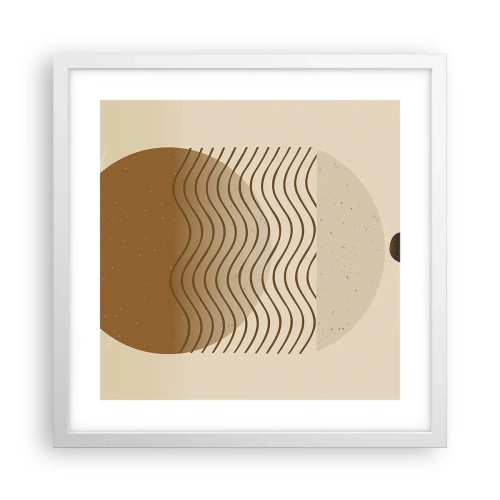 Affiche dans un cadre blanc - Poster - Sur l'origine des figures géométriques - 40x40 cm